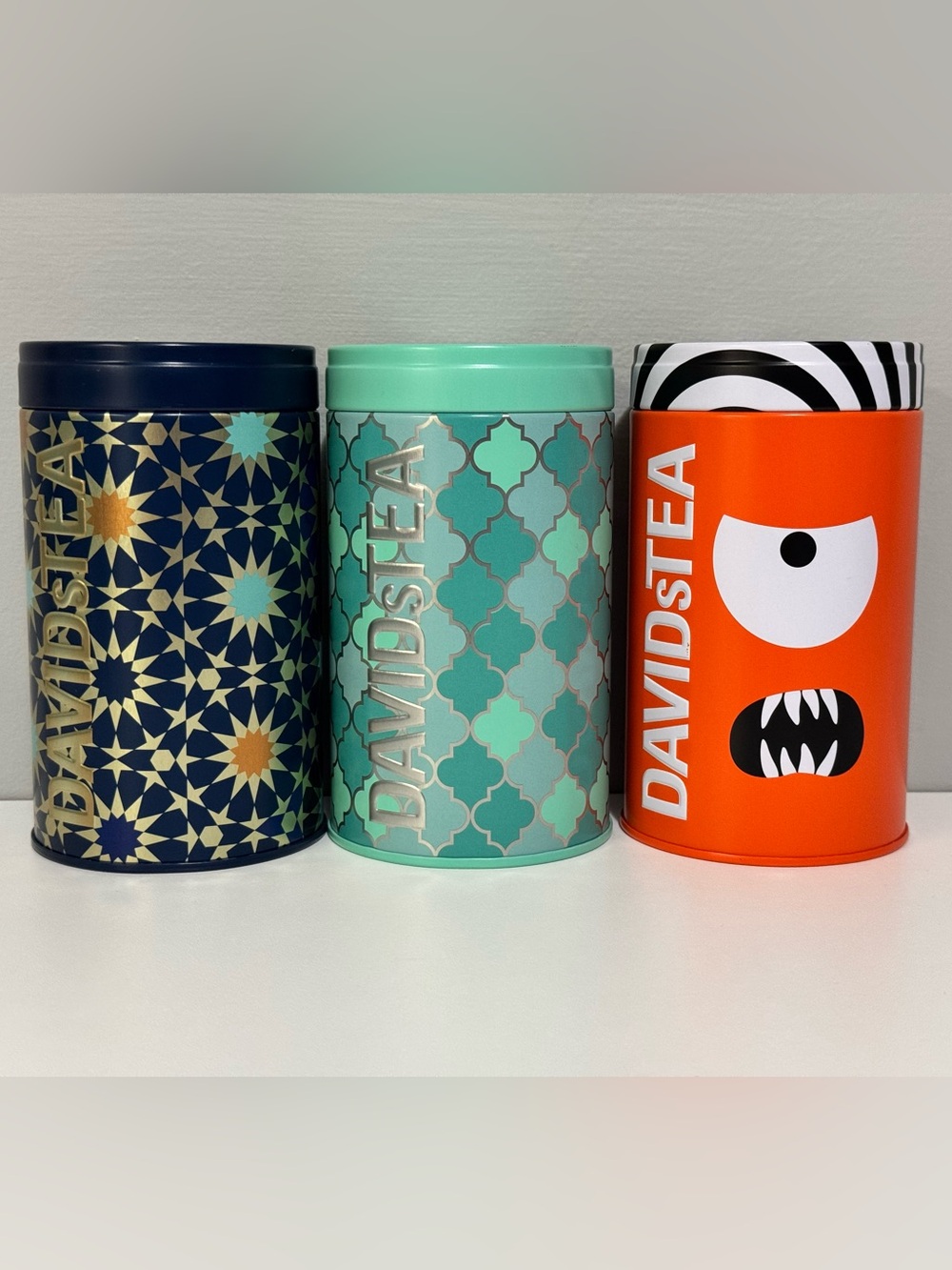 Empty David’s Tea Tins Halloween
